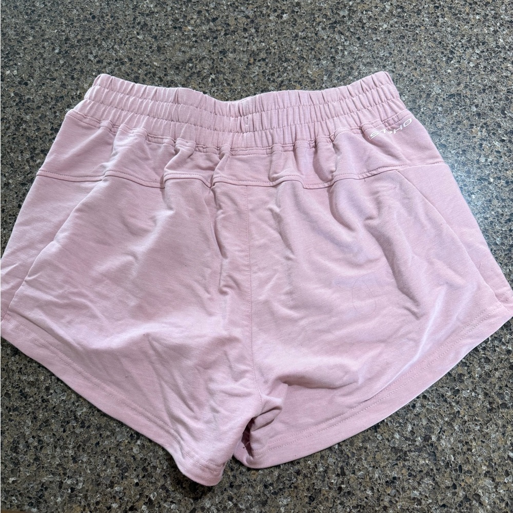 Women's Light Pink Athletic Drawstring Shorts - Picture 5 of 6